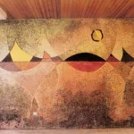 Τοπίο του Μπάλατον, 1971-72, ψηφιδωτό, Γυμνάσιο του Ερντ, παραθεριστικό ξενοδοχείο του χαλυβουργείου της πόλης Ντουναουϊβάρος στο Σιπ Λακ