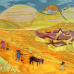 Χωριό Ι, περ. 1957-62, παστέλ σε χαρτί, 22,7 x 34,5 εκ., ιδιωτική συλλογή