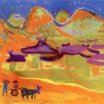 Χωριό ΙΙΙ, περ. 1957-62, παστέλ σε χαρτί, 31,2 x 40,2 εκ., ιδιωτική συλλογή