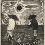 Δουλειά στα χωράφια, 1956-58, ξυλογραφία, 15,5 x 15 εκ.