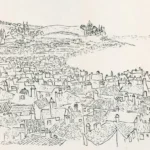 Ιταλική κωμόπολη, 1976, μελάνι σε χαρτί, 41 x 45 εκ., ιδιωτική συλλογή