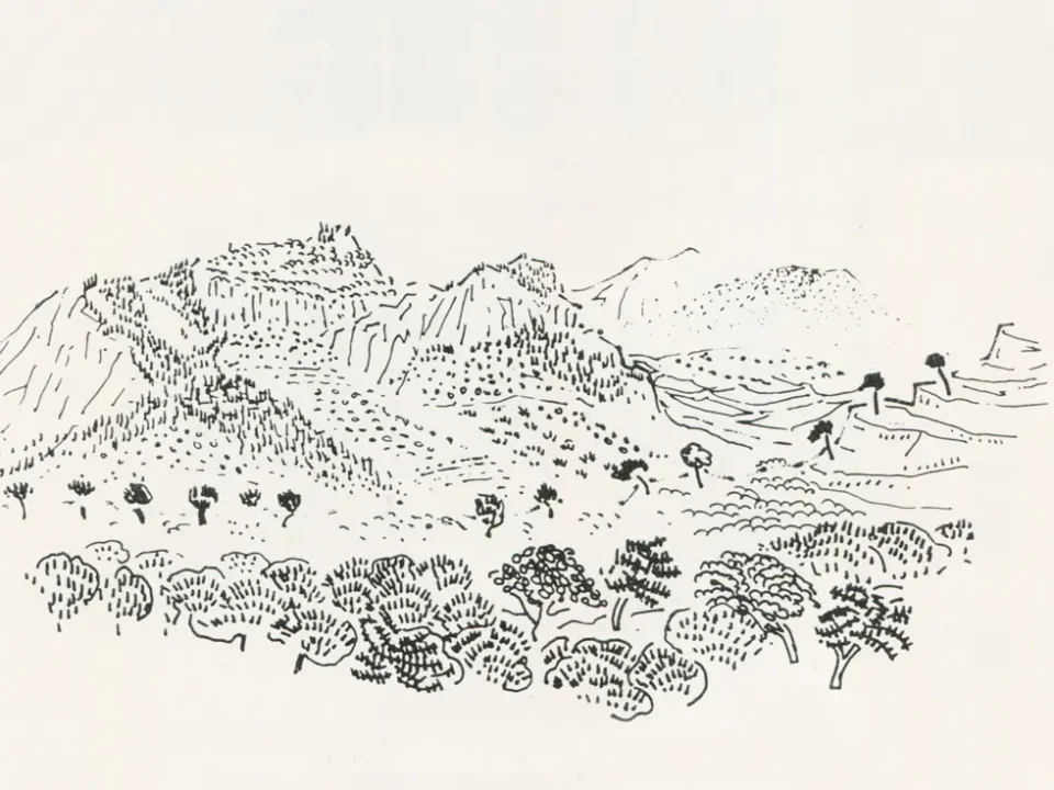 Κρήτη, 1978, μελάνι σε χαρτί, 29.3 x 40 εκ., ιδιωτική συλλογή